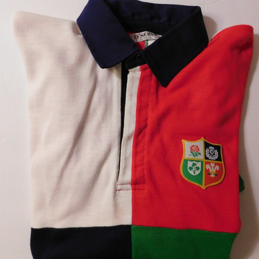 VINTAGE O'Neills British & Irish Lions Rugby Shirt Long Sleeve Size Large